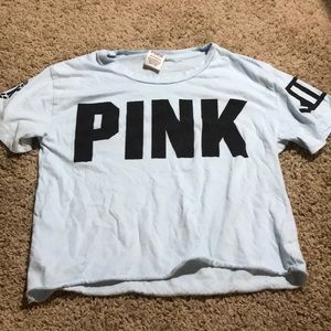 “pink” cropped tee
